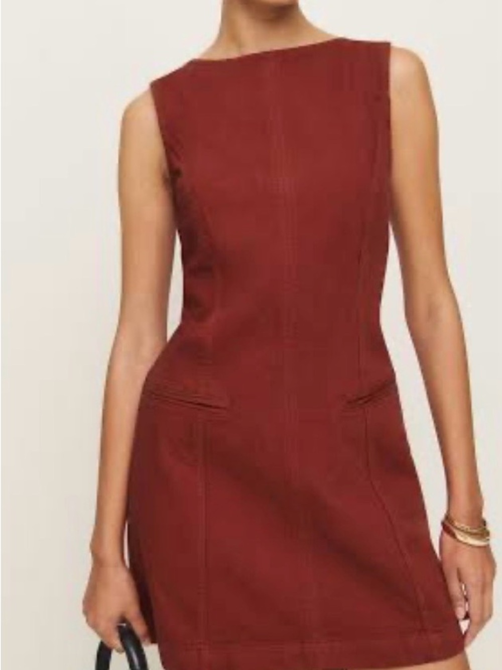 Reformation citron denim mini dress